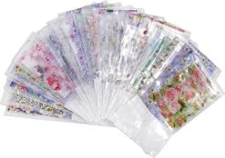 Set Van 30 X Transfer Nail Art Foil | Nagel Folie | Bloemen Design Nagelfolie | Voor Op Nagellak, UV LED Gellak Met Transfer Gel | Sparkolia -Maquillage Cosmetics 1200x844 13