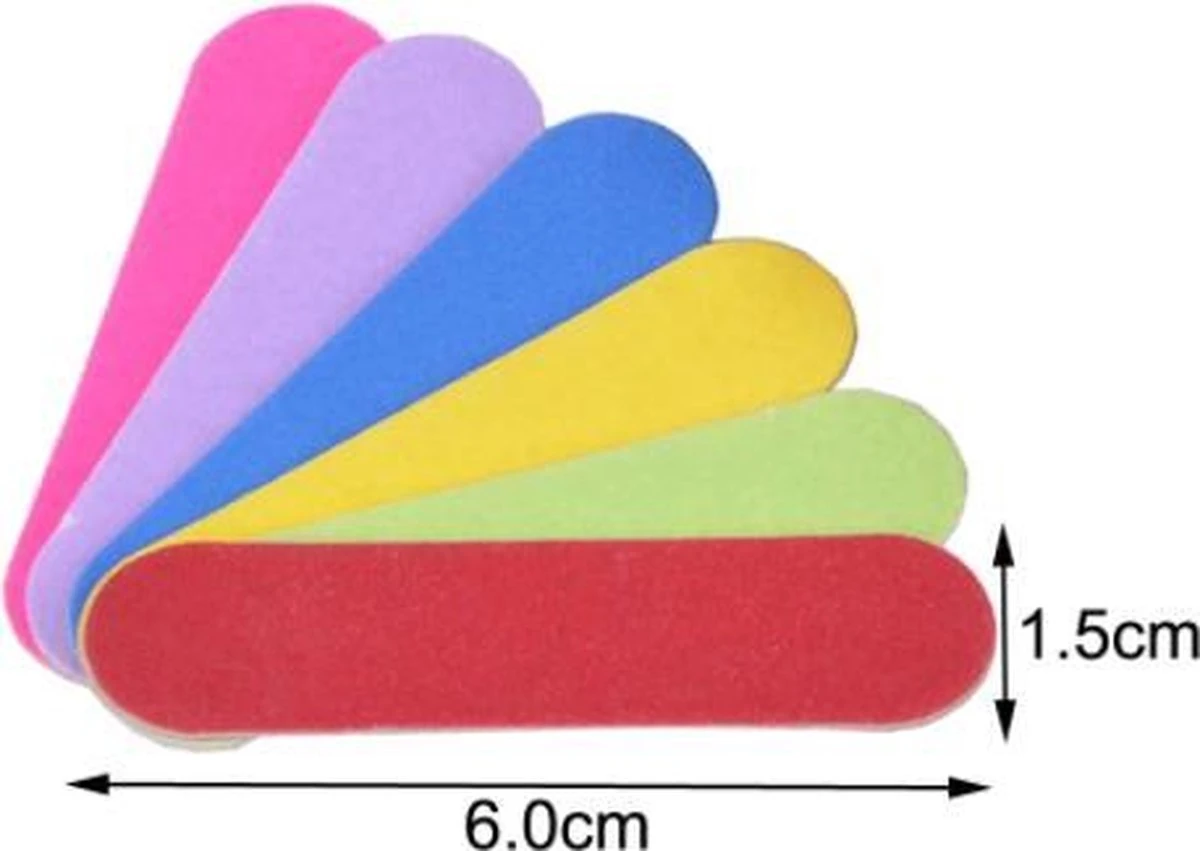 Mini Nagelvijl - 6 Cm - Kleurrijk Manicure Vijl - Professionele Nail Art - Voor Nagels, Nep/plak Nagels, Nail Extensions, Etc 4 Mini Nagelvijl - 6 Cm - Kleurrijk Manicure Vijl - Professionele Nail Art - Voor Nagels, Nep/plak Nagels, Nail Extensions, Etc – Image 2