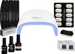 Méanail - Gellak – Led Lamp 48w - Gellak Starterspakket - Gel Nagellak - Basic Nude