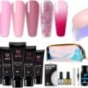 Elvi Polygel Nagels Kit - 6x15 Perfecte Polygel Kleuren Voor De Feestdagen- Nagelverlenging - Polyacryl UV Nagellak-Quick Extension Set- Polygel Color Changing Red-Pink-Polygel Starterspakket- UV Base & Top Coat-Slip Solution-100 Nagel Tips- -Maquillage Cosmetics 1200x867 4