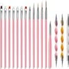Evvie 20 Delige Nail Art Set - 15 Nailart Penselen En 5 Dotting Tools - Roze -Maquillage Cosmetics 1200x870 3