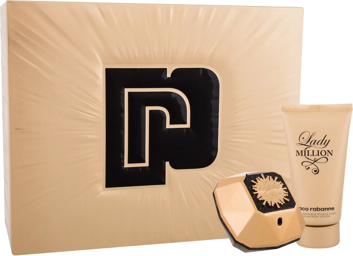 Paco Rabanne - Lady Million Fabulous Giftset - 50 Ml Eau De Parfum Spray + 75 Ml Bodylotion - Dames 3 Paco Rabanne - Lady Million Fabulous Giftset - 50 Ml Eau De Parfum Spray + 75 Ml Bodylotion - Dames