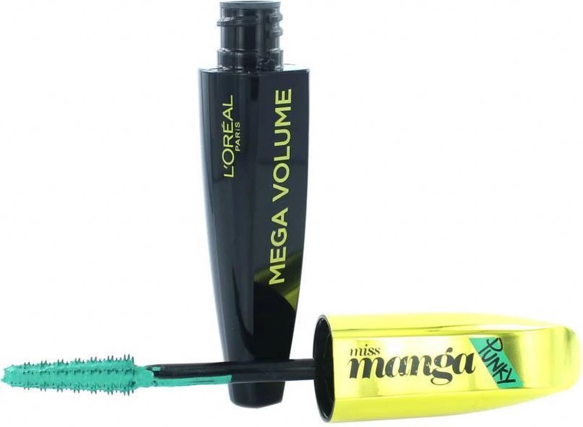 L'Oréal Mega Volume Miss Manga Punky Mascara - Green 3 L'Oréal Mega Volume Miss Manga Punky Mascara - Green