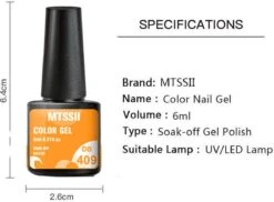 Mtssii - Gelnagel Kit - 5 ZOMER KLEUREN Gellak - Blauw, Groen, Oranje/nude, Geel En Lila- Starterkit - Manicure Set - 54 Watt UV Lamp - Gel Nagels -Maquillage Cosmetics 1200x886 5