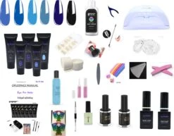 Eye For Nails Polygel Kit UV Led Lamp 54 Watt 4 Kleuren 26 Delig Nageldroger French Manicure Kit Polygel Starterspakket Start Pakket French Manicure Nagel Verlenging Nail Extension Kit