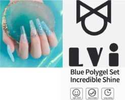 Elvi Polygel Starterskit -Complete Set Inc. USB UV/Led Mini Lamp-6x15g Polygel Kleuren Blauw - Nagelverlenging Polyacryl UV Nagellak-Quick Extension Temperature Color Changing Gel Blue Green -Maquillage Cosmetics 1200x960 9