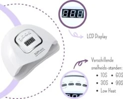 Merkloos Daniqqi - 80 Watt UV LED Lamp Nagels - 45 Leds Nagellamp - Wit -Maquillage Cosmetics 1200x965 3