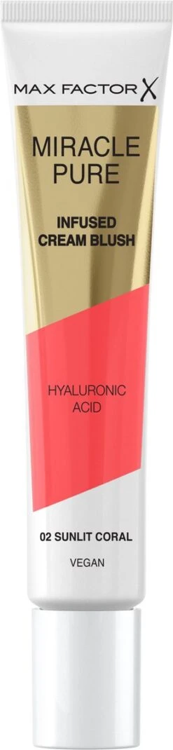 Max Factor Miracle Pure Vegan Blush 002 Sunlit Coral -Maquillage Cosmetics 277x1200 5