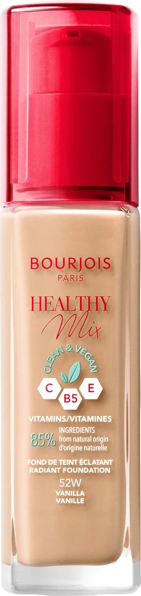 Bourjois Healthy Mix Clean Vegan Foundation 052 Vanilla 6 Bourjois Healthy Mix Clean Vegan Foundation 052 Vanilla – Image 4