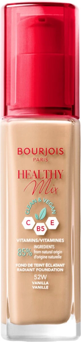 Bourjois Healthy Mix Clean Vegan Foundation 052 Vanilla 3 Bourjois Healthy Mix Clean Vegan Foundation 052 Vanilla