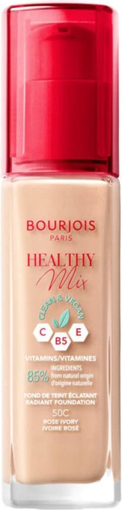 Bourjois Healthy Mix Clean Vegan Foundation 050 Rose Ivory -Maquillage Cosmetics 288x1200 1