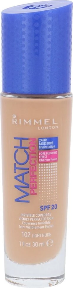 Rimmel London Match Perfection Foundation 102 Light Nude -Maquillage Cosmetics 305x1200 2
