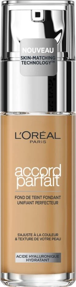 L’Oréal Paris - Accord Parfait Foundation - 3N - Natuurlijk Dekkende Foundation Met Hyaluronzuur En SPF 16 - 30 Ml