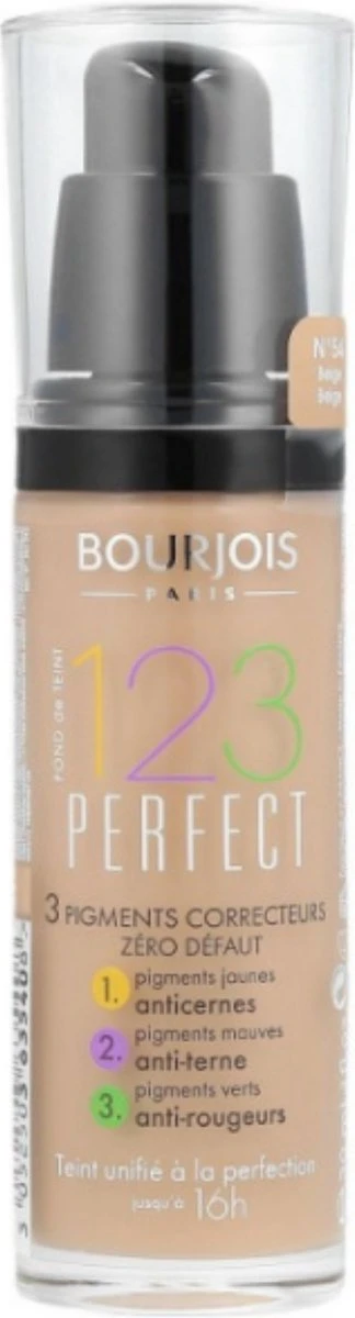 Bourjois 123 Perfect Foundation - 54 Beige Foncé 11 Bourjois 123 Perfect Foundation - 54 Beige Foncé – Image 9