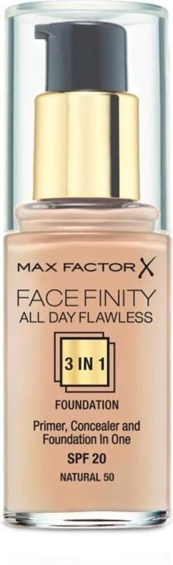 Max Factor Facefinity All Day Flawless 3-in-1 Liquid Foundation - 050 Natural -Maquillage Cosmetics 369x1200 4