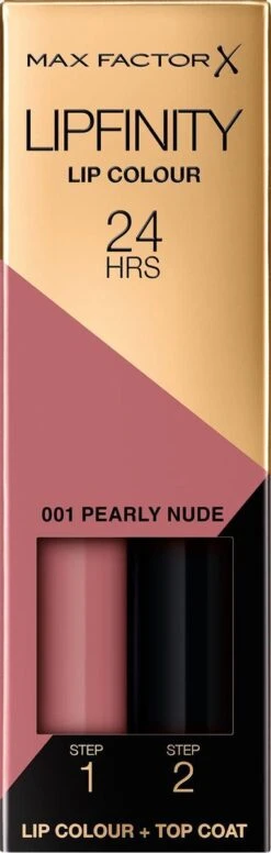 Max Factor Lipfinity Lip Colour Lipstick - 001 Pearly Nude (mondkapje-proof) -Maquillage Cosmetics 382x1200 2