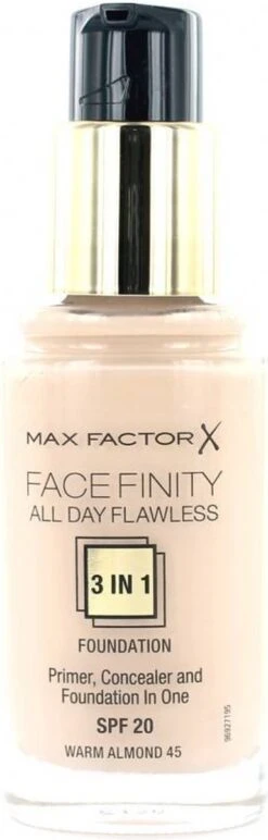 Max Factor Facefinity All Day Flawless 3-in-1 Liquid Foundation - 045 Almond -Maquillage Cosmetics 384x1200 6