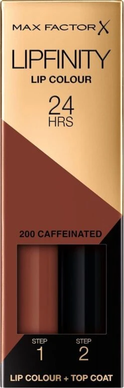 Max Factor Lipfinity Lip Colour 2-step Lippenstift - 200 Caffeinated -Maquillage Cosmetics 384x1200 8