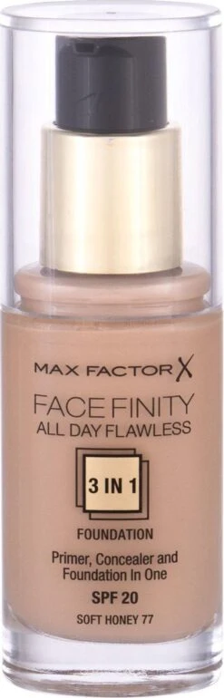 Max Factor Facefinity All Day Flawless 3-in-1 Liquid Foundation - 077 Soft Honey -Maquillage Cosmetics 385x1200 4