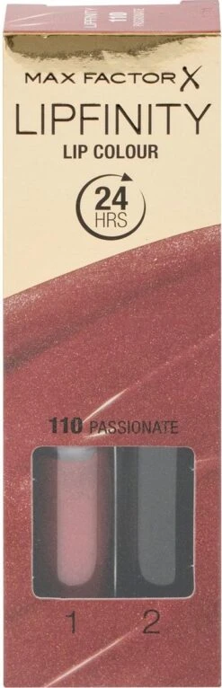Max Factor Lipfinity Lip Colour Lippenstift - 110 Passionate -Maquillage Cosmetics 387x1200 5