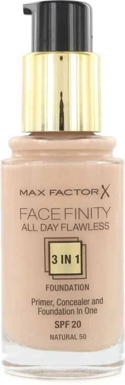 Max Factor Facefinity All Day Flawless 3-in-1 Liquid Foundation - 050 Natural -Maquillage Cosmetics 390x1200 1