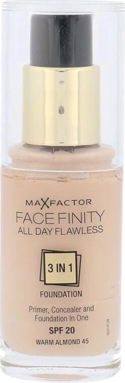 Max Factor Facefinity All Day Flawless 3-in-1 Liquid Foundation - 045 Almond -Maquillage Cosmetics 391x1200 2
