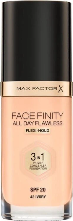 Max Factor Facefinity All Day Flawless 3-In-1 Vegan Foundation 042 Ivory -Maquillage Cosmetics 396x1200 3