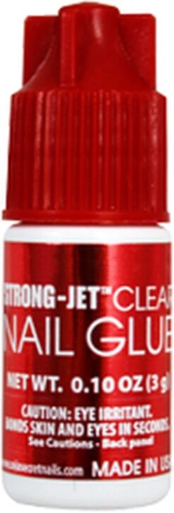 Strong-Jet Transparante Nagellijm 3ML - Druppelaar