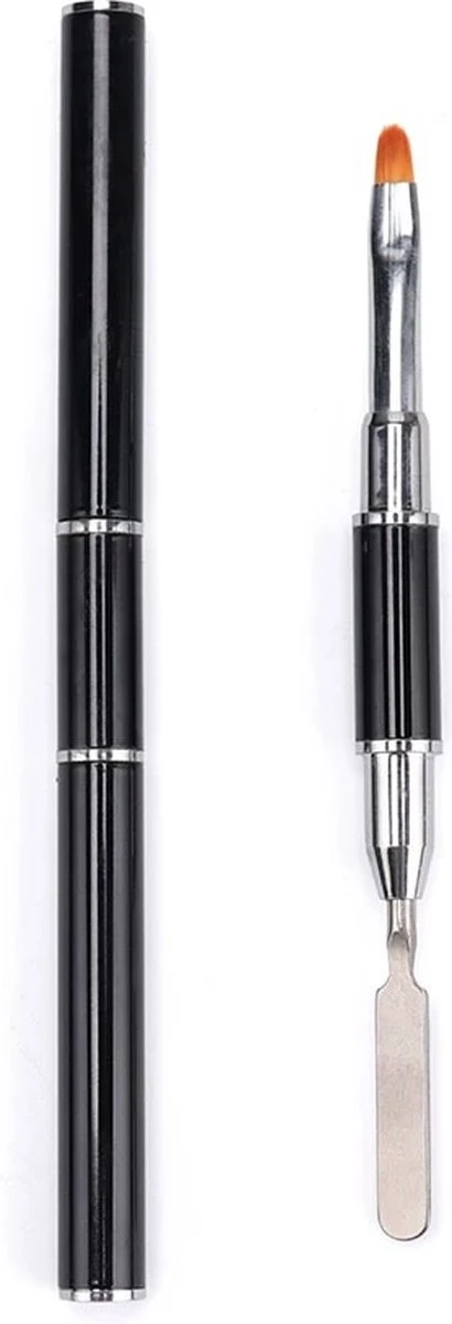 Nagel Polygel Tool - Gel Penseel - Nail Poly Gel Tool - 2 In 1 Kwast Met Spatel 3 Nagel Polygel Tool - Gel Penseel - Nail Poly Gel Tool - 2 In 1 Kwast Met Spatel