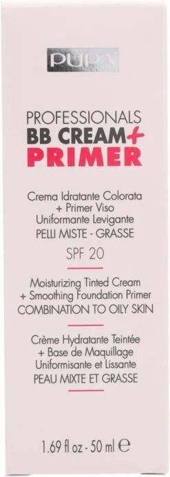 Pupa Milano BB Cream + Primer For Combination To Oily Skin - 001 Nude -Maquillage Cosmetics 427x1200