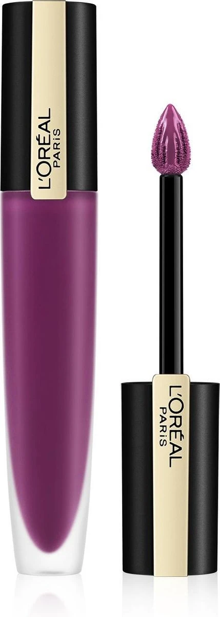 L'Oréal Paris Rouge Signature Lippenstift - 104 I Rebel - Paars - Matte Vloeibare Lipstick 13 L'Oréal Paris Rouge Signature Lippenstift - 104 I Rebel - Paars - Matte Vloeibare Lipstick – Image 11