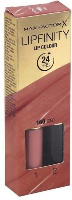 Max Factor Lipfinity Lip Colour Lipstick - 160 Iced -Maquillage Cosmetics 432x1200 9