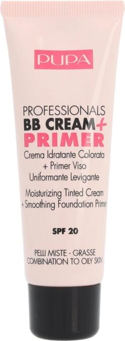 Pupa Milano BB Cream + Primer For Combination To Oily Skin - 001 Nude -Maquillage Cosmetics 439x1200 1