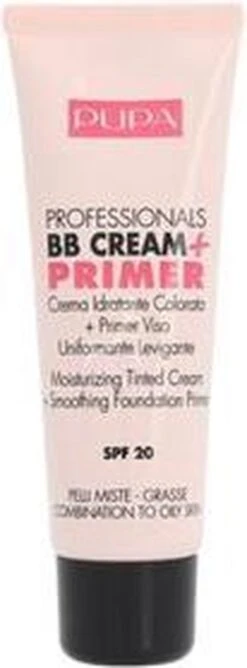 Pupa Milano BB Cream + Primer For Combination To Oily Skin - 001 Nude -Maquillage Cosmetics 444x1200