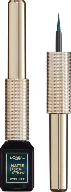 L’Oréal Paris Matte Signature Eyeliner Van Superliner – Matte Liquid Eyeliner – Waterproof - 04 Emeraude – Groen -Maquillage Cosmetics 447x1200 11