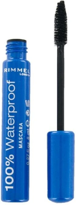 Rimmel London 100% Waterproof Mascara - 001 Black -Maquillage Cosmetics 447x1200 6