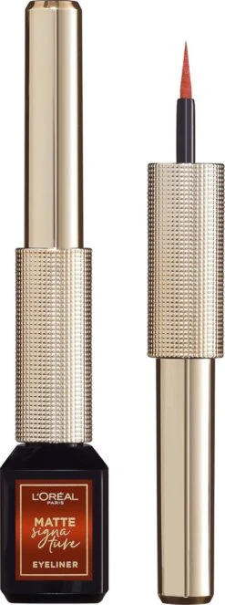 L'Oréal Paris Matte Signature Eyeliner Van Superliner – Matte Liquid Eyeliner – Waterproof - 07 Copper – Bruin 20 L'Oréal Paris Matte Signature Eyeliner Van Superliner – Matte Liquid Eyeliner – Waterproof - 07 Copper – Bruin -Maquillage Cosmetics 447x1200 7