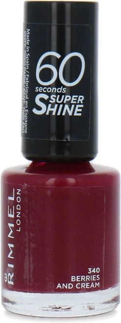 Rimmel London 60 Seconds Super Shine Nagellak - 340 Berries And Cream -Maquillage Cosmetics 450x1200 7