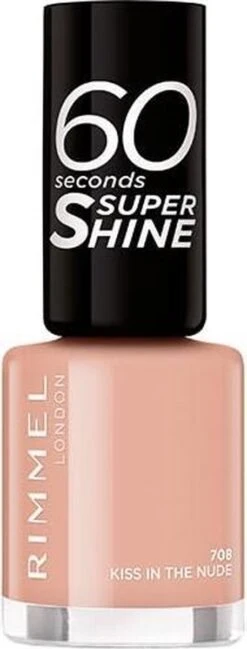 Rimmel London Rimmel 60 Seconds Super Shine Nagellak - 708 Kiss In The Nude -Maquillage Cosmetics 457x1200 18