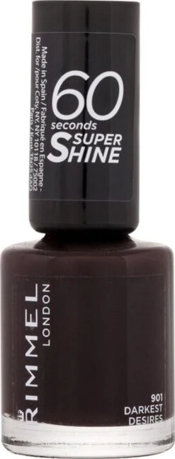 Rimmel London 60 Seconds SuperShine Nagellak - 901 Darkest Desires -Maquillage Cosmetics 458x1200 8