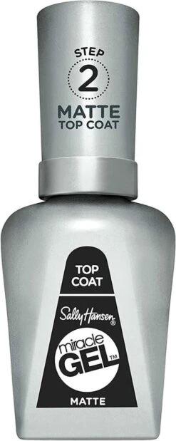 Sally Hansen Miracle Gel Nagellak Top Coat - 102 Matte Transparant 13 Sally Hansen Miracle Gel Nagellak Top Coat - 102 Matte Transparant -Maquillage Cosmetics 479x1200 9
