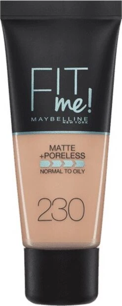 Maybelline Fit Me Matte & Poreless Foundation - 230 Natural Buff -Maquillage Cosmetics 480x1200 1
