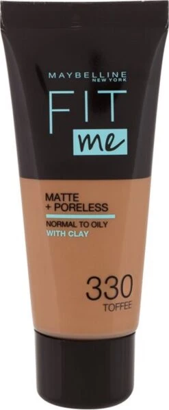 Maybelline Fit Me Matte & Poreless Foundation - 330 Toffee -Maquillage Cosmetics 496x1200 1