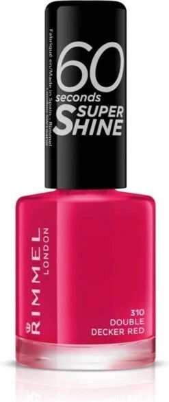 Rimmel London 60 Seconds Super Shine Nagellak - 310 Double Decker Red -Maquillage Cosmetics 506x1200 22