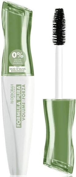 Deborah Milano Formula Pura Volume & Forza Mascara - Volume Mascara Voor De Gevoelige Ogen - 96% Natuurlijke Ingrediënten - Beschermend En Voedend - Zwart - 12 Ml -Maquillage Cosmetics 515x1200 3