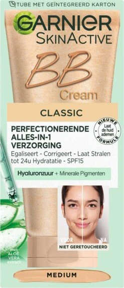 Garnier SkinActive BB Cream Classic Medium 5-in-1 Verzorging - 50 Ml -Maquillage Cosmetics 519x1200 2