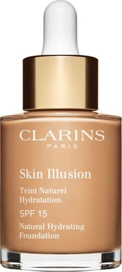 Clarins Skin Illusion Teint Naturel Hydratation - SPF 15 - Foundation - 111 Auburn - 30 Ml -Maquillage Cosmetics 538x1200