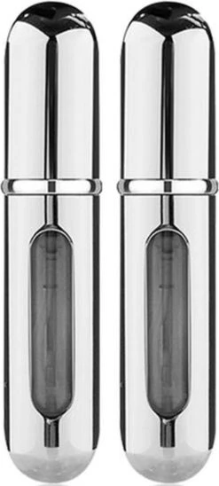 Lotis - Parfumverstuivers - Flesje Navulbaar - Metallic Zilver 2-pack