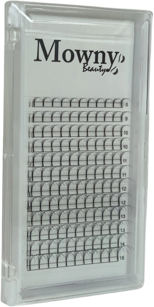 Mowny Beauty - Wimperextensions - 5D Premade Fans - Mix Tray 0,07mm D-krul - Natuurlijke Wimperextensions - Russisch Volume 4 Mowny Beauty - Wimperextensions - 5D Premade Fans - Mix Tray 0,07mm D-krul - Natuurlijke Wimperextensions - Russisch Volume – Image 2