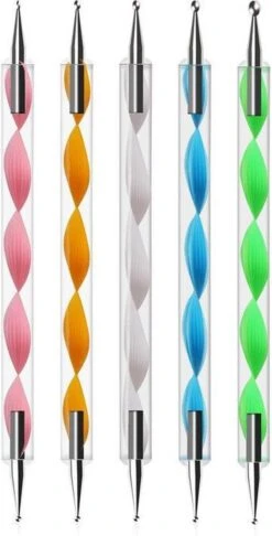 Evvie 20 Delige Nail Art Set - 15 Nailart Penselen En 5 Dotting Tools - Roze -Maquillage Cosmetics 610x1200 9